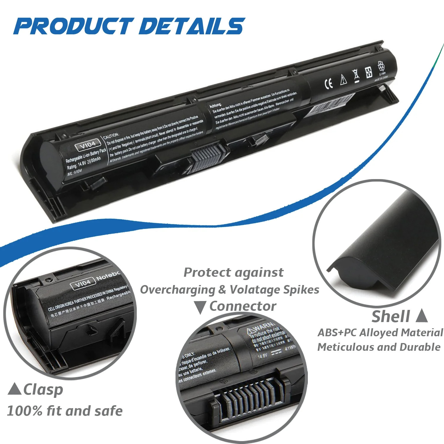 HP ProBook VI04 Laptop Battery 440 G2 450 G2  Q140 HSTNN-DB6K HSTNN-LB6K