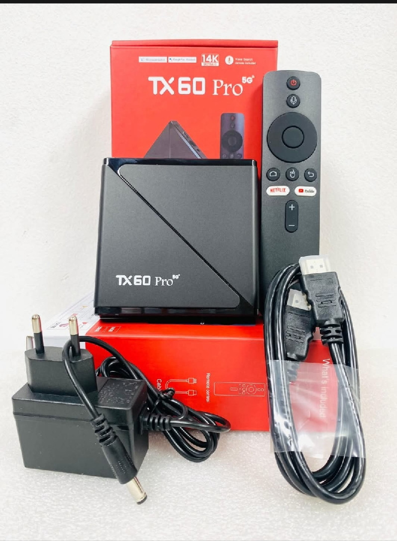 TX60 Pro 14K Ultra HD Smart Android TV Box with Google Assistant Remote