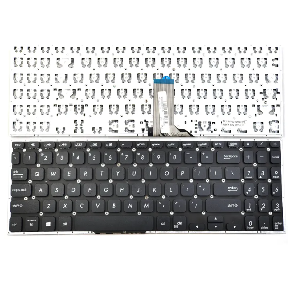 ASUS Laptop Keyboard for VivoBook S15 S530UN, S530UA, K530FN – US Layout, Black, Non-Backlit