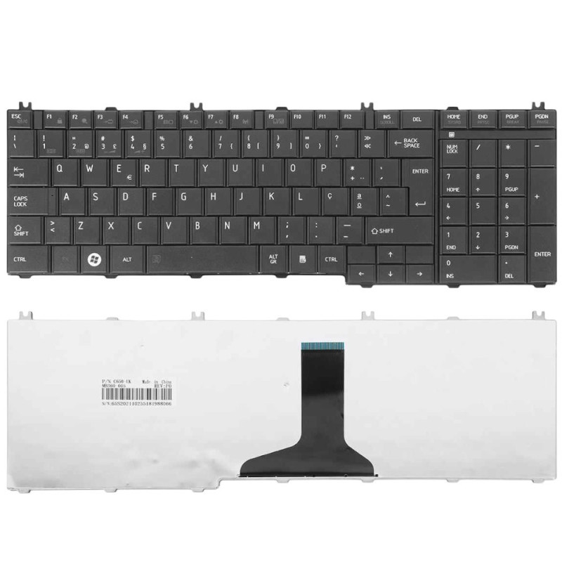 Toshiba keyboard for C660, C660D, C655, L655, L655D, C650, C650D, L650, L670, L670D, L675, C670, L750, L750D